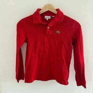 Lacoste Kids Polo Shirt in Bright Red Size 10